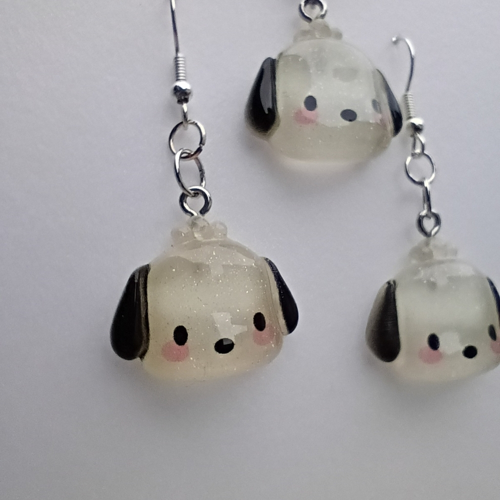 2/$10 Sanrio Pochacco Earring And Necklace Set Handmade - Picture 2 of 5